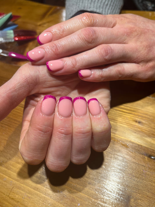 Gel polish with builder base Course